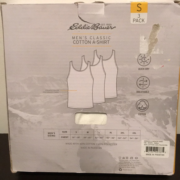 Eddie Bauer Men's Classic Cotton A-Shirt. - Picture 2 of 7